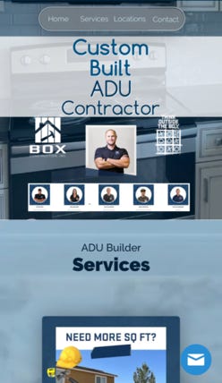 sample Temecula web design for adu contractor