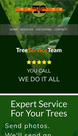 sample Temecula web design for tree service