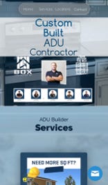 sample Temecula web design for adu contractor