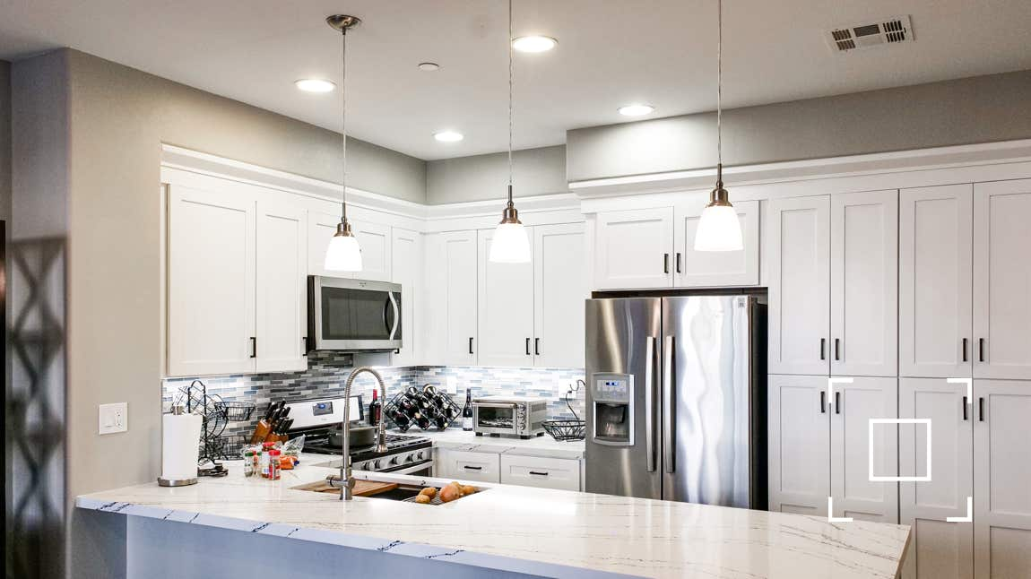 New custom lighting remodeled kitchen